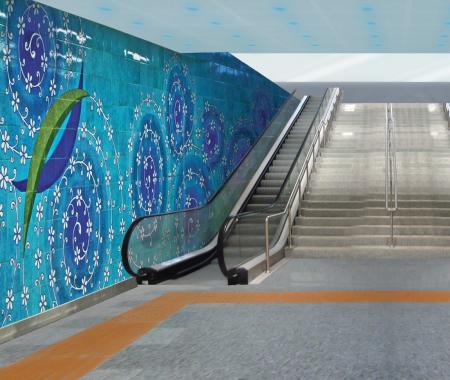 Akasya AVM Metro girişini, Anikya İznik Çinileri süslüyor