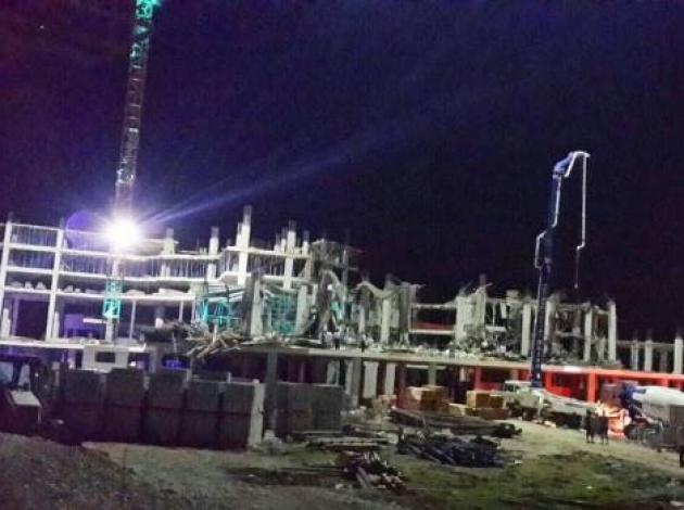 Antalya'da otel inşaatında göçük