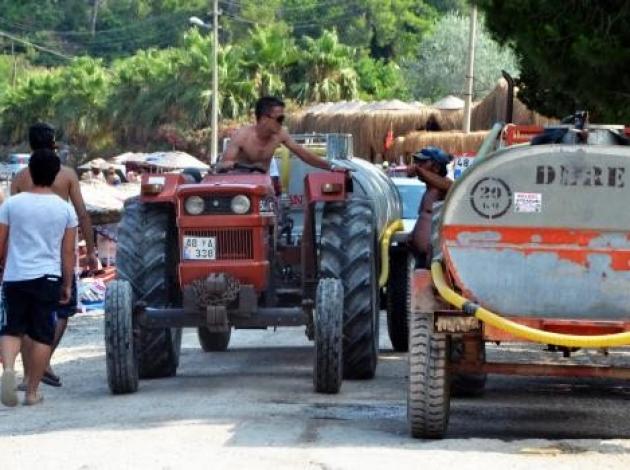 Cennet koyda taşıma suyla turizm!