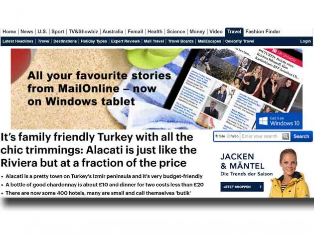 Daily Mail'den Alaçatı'ya övgü