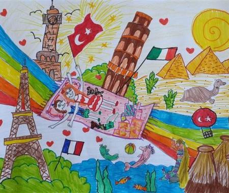 Hayalindeki tatili çiz, uçağa ismini ver