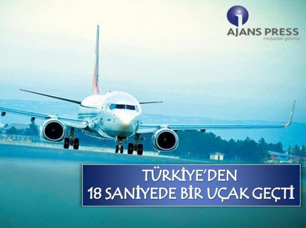 Her 18 saniyede bir uçak geçti