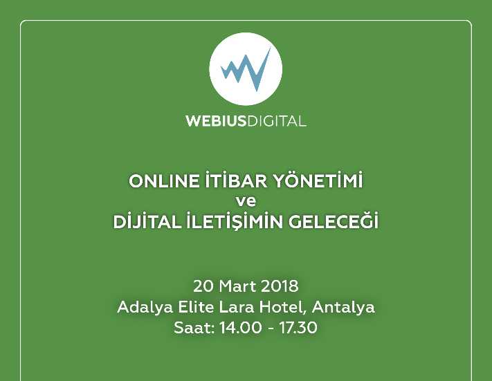Webius Digital'den 'Oteller İçin Online İtibar Yönetimi' etkinliği