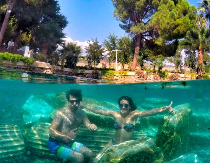 Pamukkale'de antik havuz çöktü