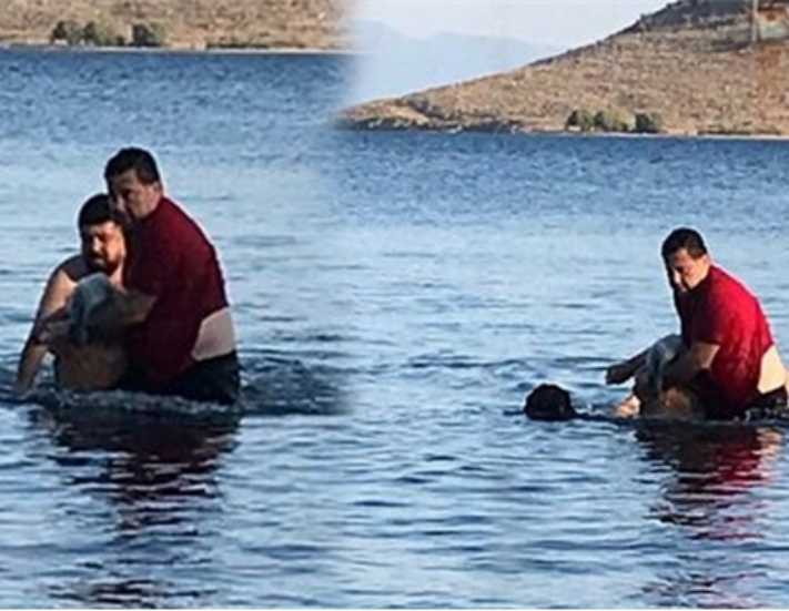 Bodrum Belediye Başkanı boğulan tatilciyi kurtardı