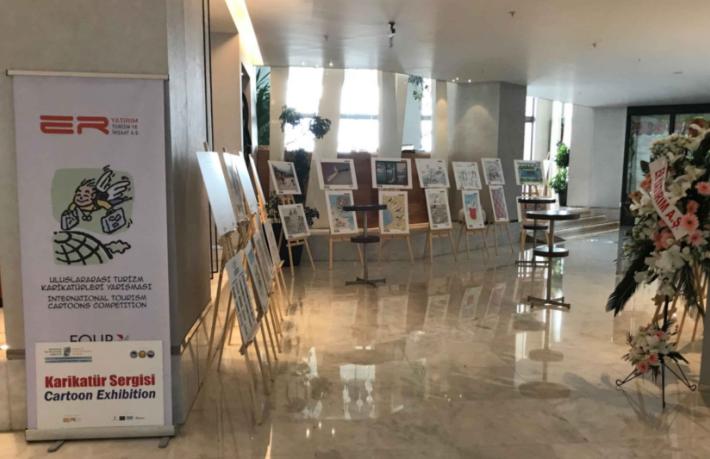 Uluslararası Turizm Karikatürleri Yarışması’nın yeni sergisi açıldı