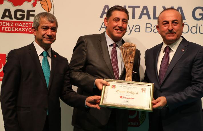 Antalya Gazeteciler Cemiyeti’nden Corendon'a özel ödül