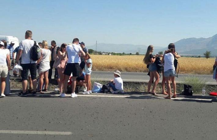 Denizli'de tur otobüsü kazası: 5 yaralı