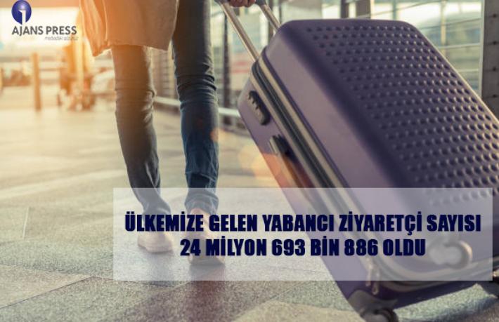 Türkiye’ye gelen turist sayısı 25 milyonu buldu