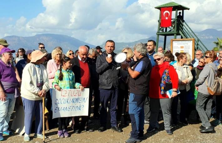 İztuzu Plajı'nda yapılaşma protestosu