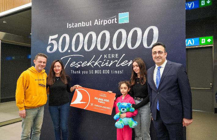 İstanbul Havalimanı 50 milyon yolcuya ulaştı