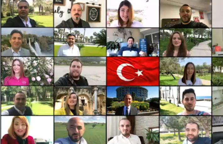 Turizmcilerden misafirlerine videolu mesaj