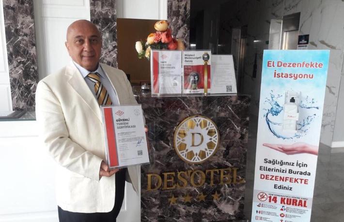Des Hotel’e ‘Güvenli Turizm Sertifikası’