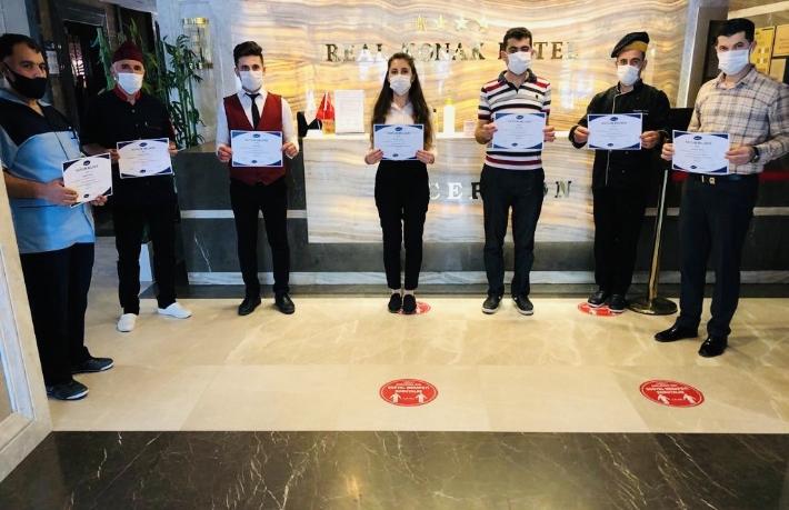 Real Konak Hotel’e Uluslararası Hijyen eğitimi
