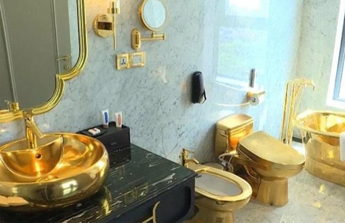 24 ayar altınla kaplı otel hizmete açıldı