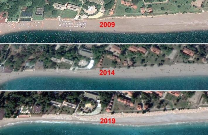 Konyaaltı Sahili 60 yılda 35 metre eridi