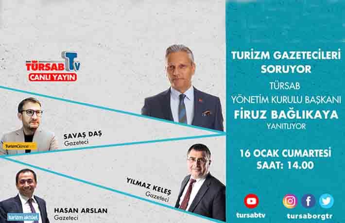 TÜRSAB Başkanı Bağlıkaya canlı yayında soruları yanıtlıyor