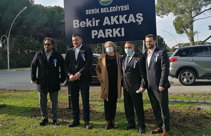 Turizmci Bekir Akkaş'ın adı Belek'te parka verildi