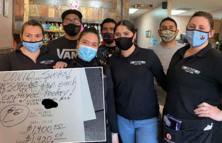 Sektöre destek için 10 Bin TL bahşiş bıraktı