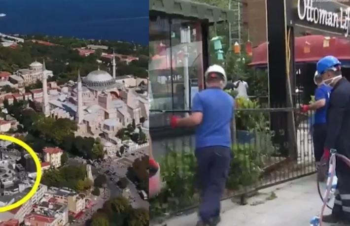 İBB, kafelerin Sultanahmet'te işgal ettiği 2 bin metrekarelik alanı boşalttı