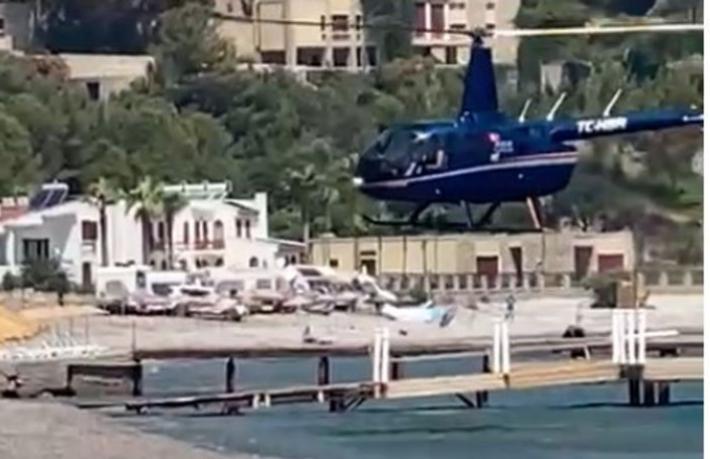 Bakanlıktan otelin sahiline iniş yapan helikoptere soruşturma