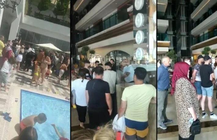 Tatil mağdurları oteli bastı