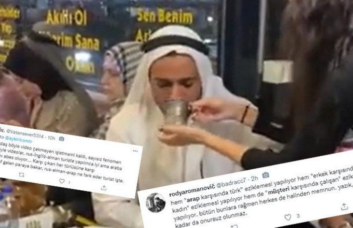 Restoranın Arap turist videosu sosyal medyayı karıştırdı