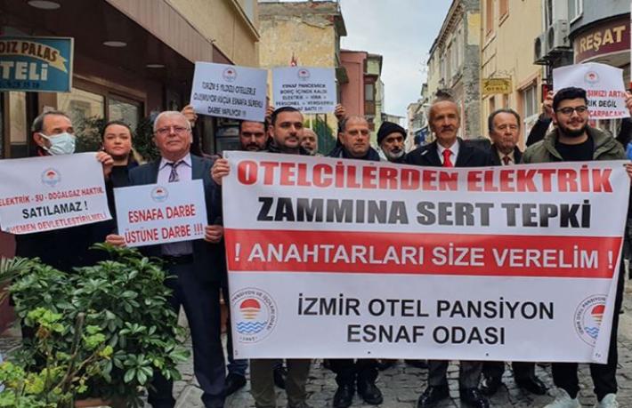 Otel işletmecilerinden elektrik zammı protestosu