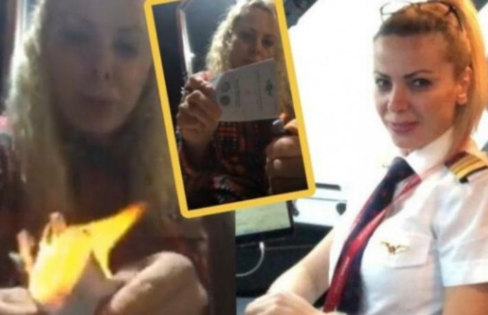 Eskiden Atlasjet'te pilottu... Tepki için 100 Bin Avro'luk  lisansını yaktı