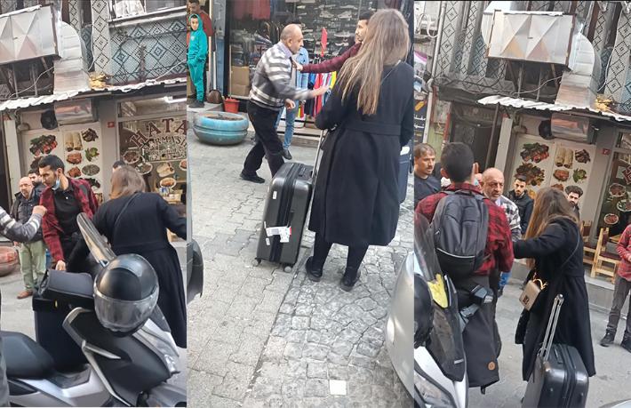 Taksici kavga ettiği turistlerin valizlerine el koydu
