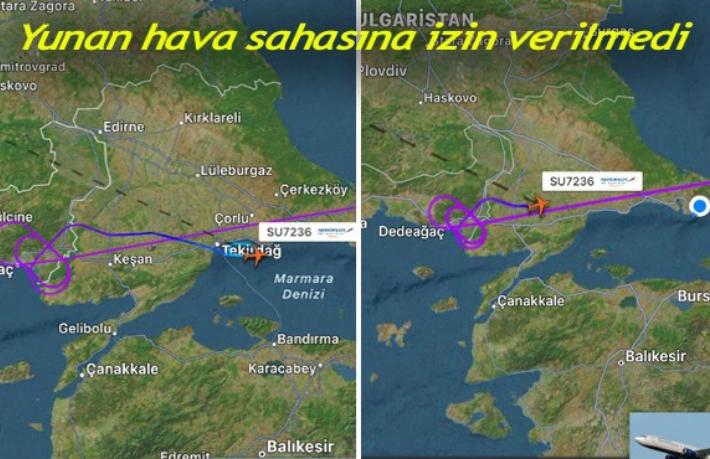 Yunanistan izin vermedi, Rus uçağı İstanbul'a indi
