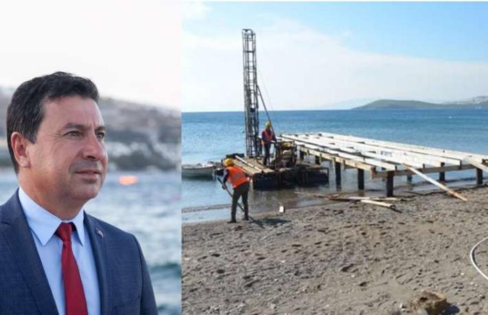Başkan Aras kendi iskelesini yıktırdı