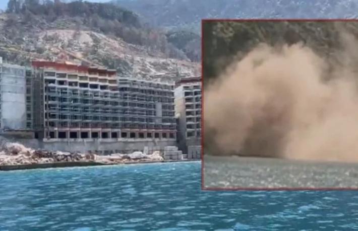 Dinamitle patlatıyorlar... Marmaris'te tepki çeken otel inşaatı