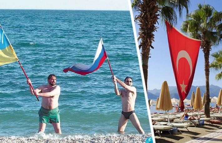 Endişeler boşa çıktı... Rus ve Ukraynalı turistler Türkiye'de yan yana