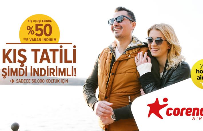 Corendon Airlines'tan tüm kış uçuşlarında yüzde 50’ye varan indirim