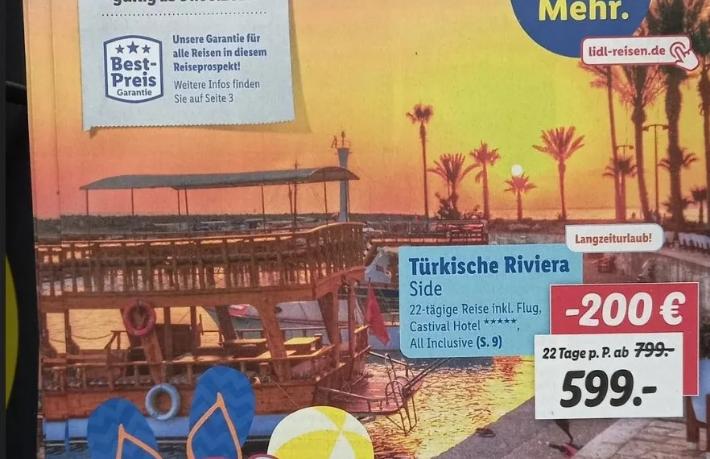 Almanya'nın ucuzcu marketi 599 Euro’ya 22 günlük Türkiye tatili satılıyor