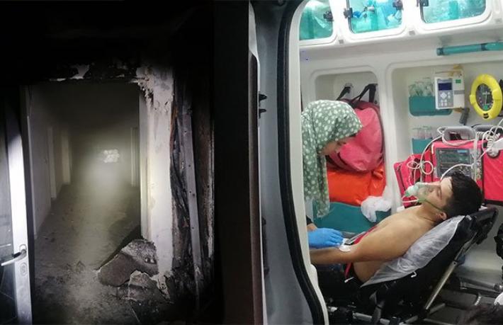 Otel mutfağında yangın... 7 personel dumandan etkilendi
