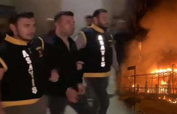 Ortağına ve iş yeri sahibine kızıp otel yakmıştı... Tutuklandı