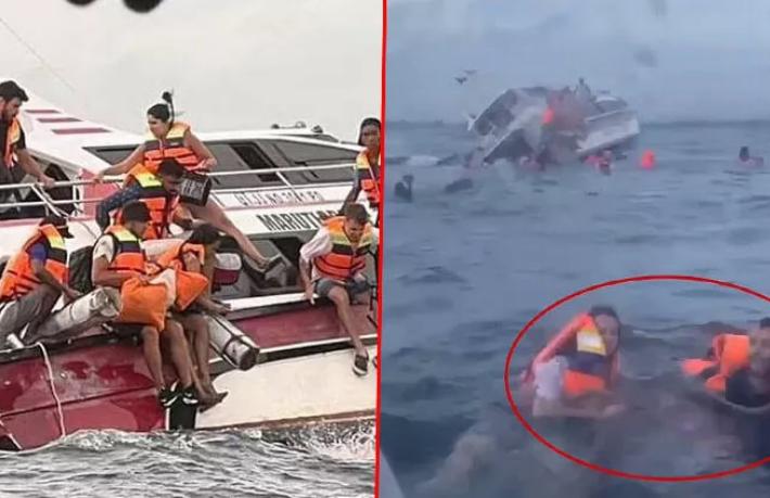 Turistleri taşıyan tekne battı... Okyanusta dehşet anları