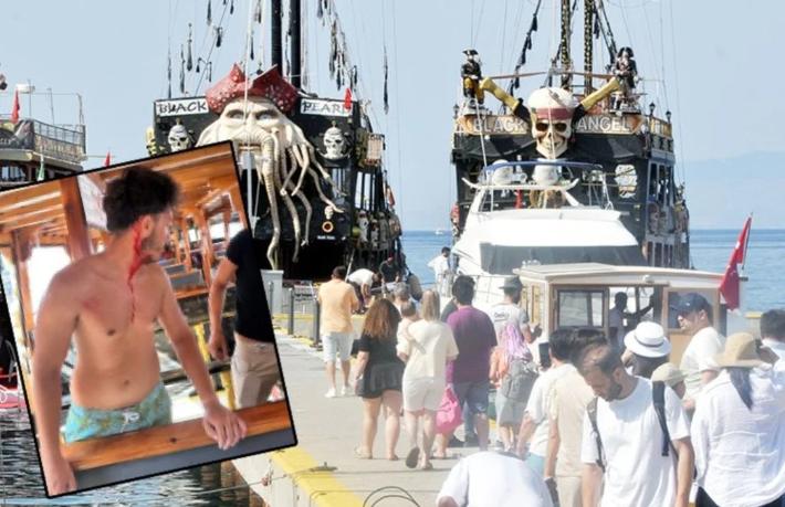Turistler şoke oldu... Suriyeli tekne çalışanları bıçakla saldırdı