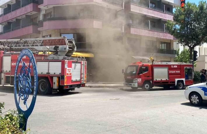 Aydın'da korkutan otel yangını