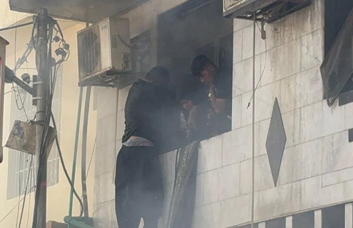 Irak'ta otel yangını...  64 yaralı var