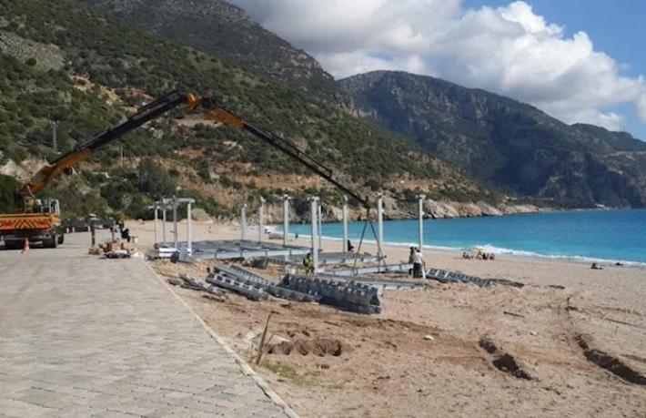 Muğla Belcekız sahilindeki yapılaşmaya tepki