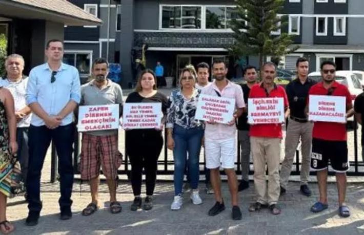 Otel satıldı, maaşları ödenmeyen işçiler eylem yaptı