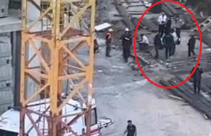 Otel inşaatından düşen işçi yaralandı