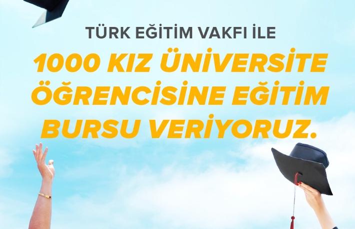 Cumhuriyet’in 100. yılında Pegasus’tan 1.000 kız öğrenciye TEV bursu