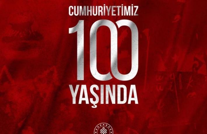 Bakanlıktan 100'üncü yıl mesajı... Cumhuriyetimizin 100. yılı kutlu olsun