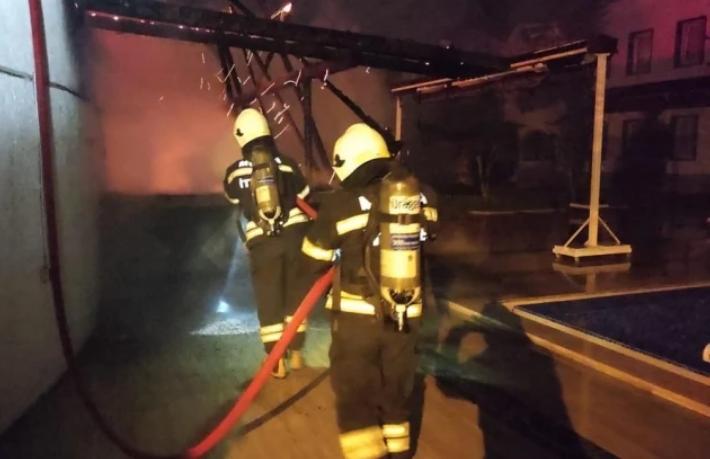 Muğla'da apart otelde yangın