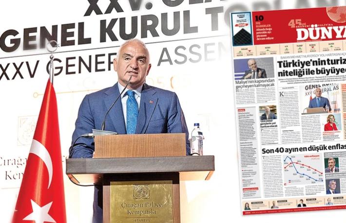 Bakan Ersoy: En yüksek destinasyonda dünya 7’ncisiyiz