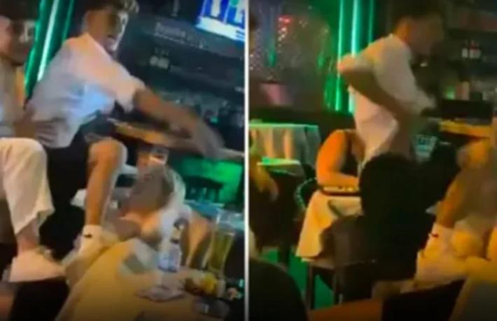 Turist kapanında utandıran dans için perde kapandı